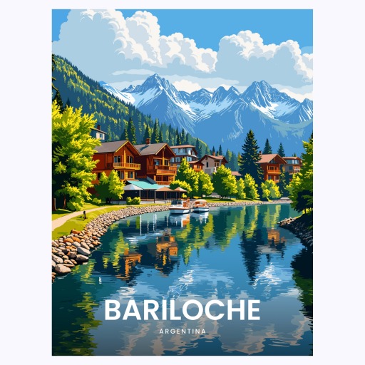 Bariloche Travel Print - Vintage Travel Art Poster 6