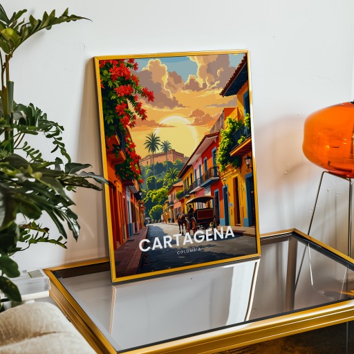 Cartagena Travel Print - Vintage Travel Art Poster 9