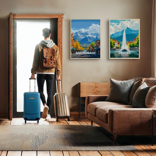 Anchorage Travel Print - Vintage Travel Art Poster 11