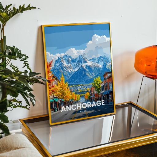 Anchorage Travel Print - Vintage Travel Art Poster 9