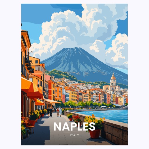 Naples Travel Print - Vintage Travel Art Poster 6