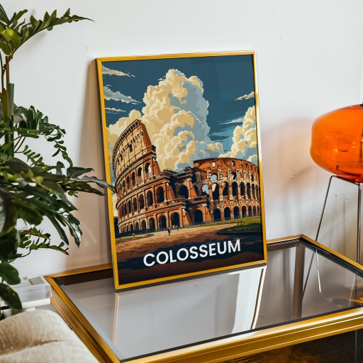 Colosseum Travel Print - Vintage Travel Art Poster 9