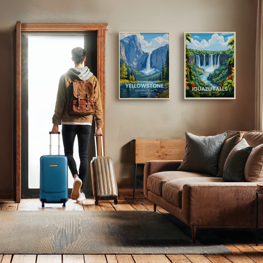 Yellowstone National Park Travel Print - Vintage Travel Art Poster 11