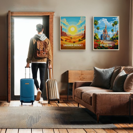 Sahara Desert Travel Print - Vintage Travel Art Poster 11