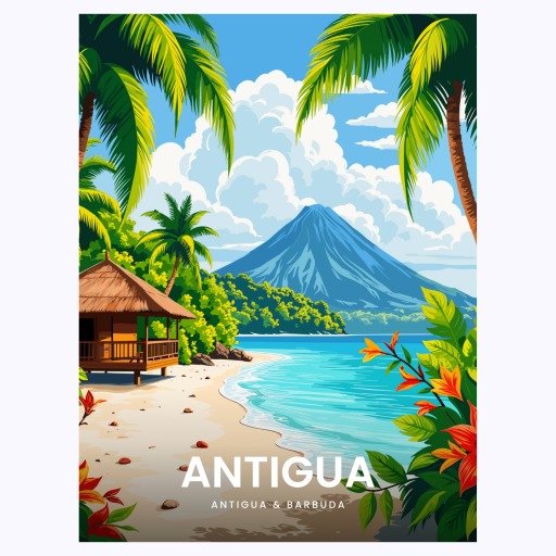 Antigua Travel Print - Vintage Travel Art Poster 6