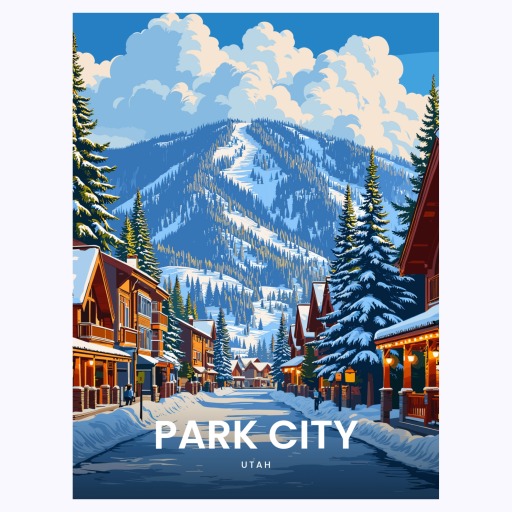 Park City Travel Print - Vintage Travel Art Poster 6