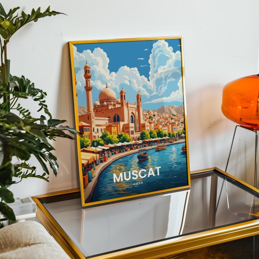 Muscat Travel Print - Vintage Travel Art Poster  9