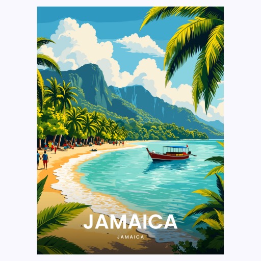 Jamaica Travel Print - Vintage Travel Art Poster 6