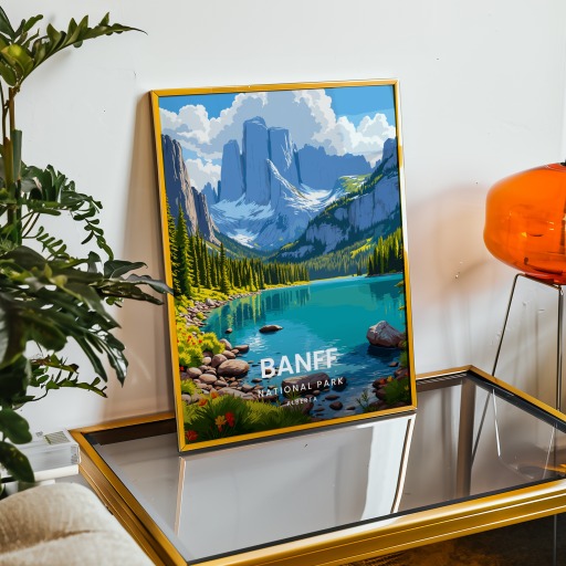 Banff National Park Travel Print - Vintage Travel Art Poster 9