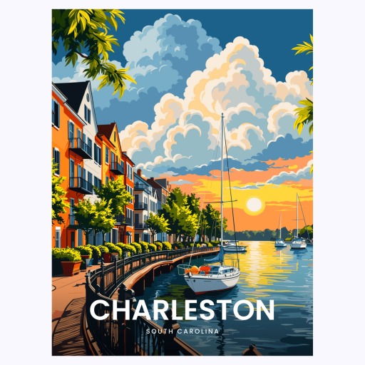 Charleston Travel Print - Vintage Travel Art Poster 6