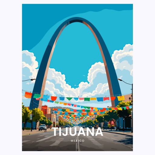 Tijuana Travel Print - Vintage Travel Art Poster 6