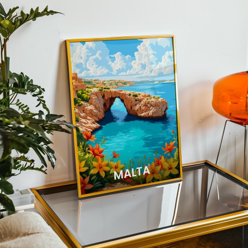 Malta Travel Print - Vintage Travel Art Poster 9