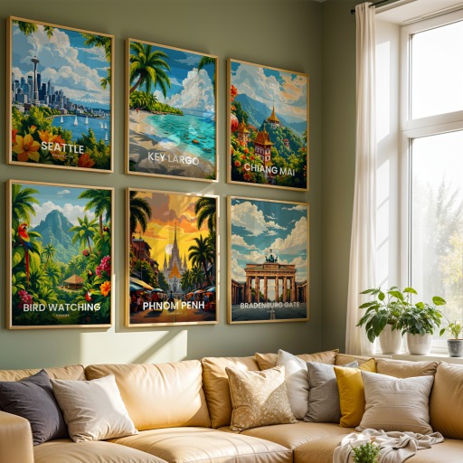 Phnom Penh Travel Print - Vintage Travel Art Poster 8