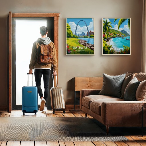 Gateway Arch National Park Travel Print - Vintage Travel Art Poster 11