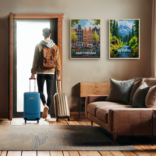 Amsterdam Travel Print - Vintage Travel Art Poster 11