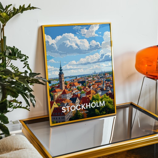 Stockholm Travel Print - Vintage Travel Art Poster 9