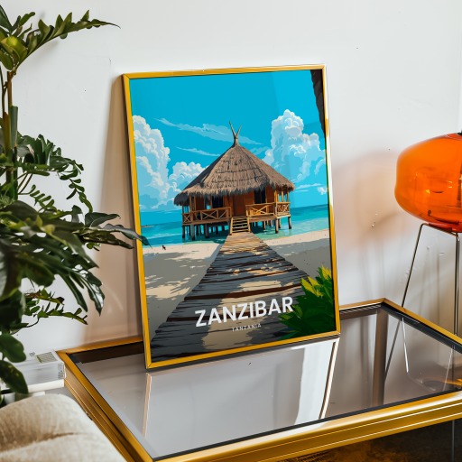 Zanzibar Travel Print - Vintage Travel Art Poster 9