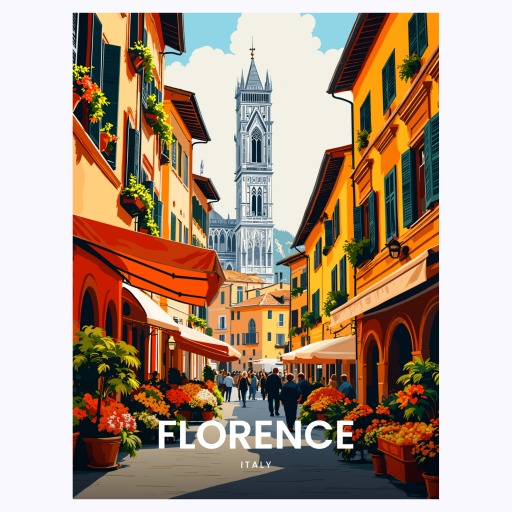 Florence Travel Print - Vintage Travel Art Poster 6