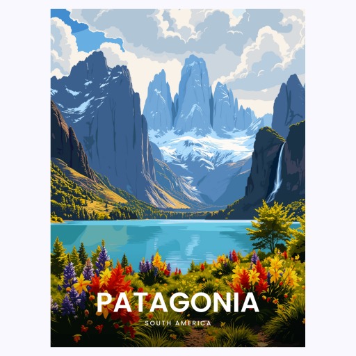 Patagonia Travel Print - Vintage Travel Art Poster 6