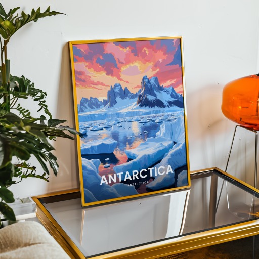 Antarctica Travel Print - Vintage Travel Art Poster 9