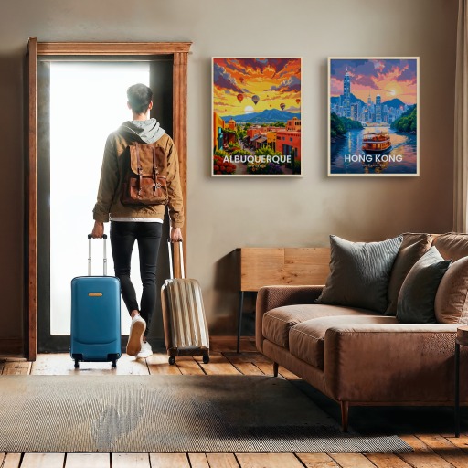 Albuquerque Travel Print - Vintage Travel Art Poster 11