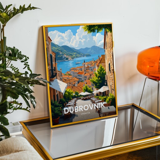 Dubrovnik Travel Print - Vintage Travel Art Poster 9