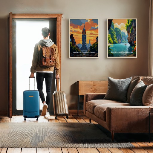 Empire State Building Travel Print - Vintage Travel Art Poster 11