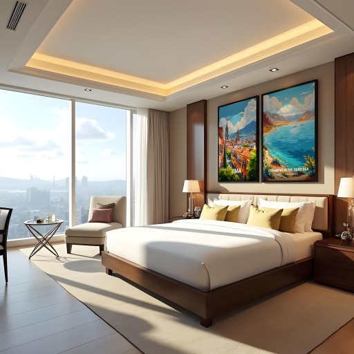 Swim in the Dead Sea Travel Print - Vintage Travel Art Poster 10