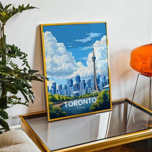Toronto Travel Print - Vintage Travel Art Poster  9