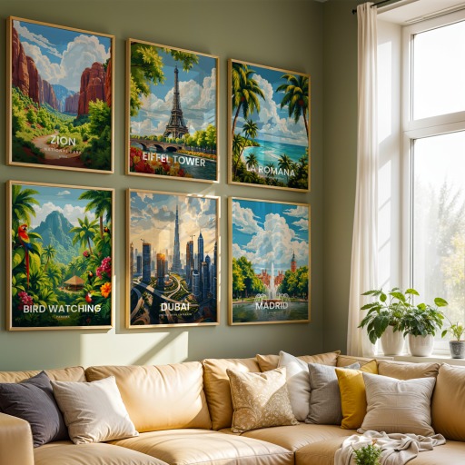 Dubai Travel Print - Vintage Travel Art Poster 8