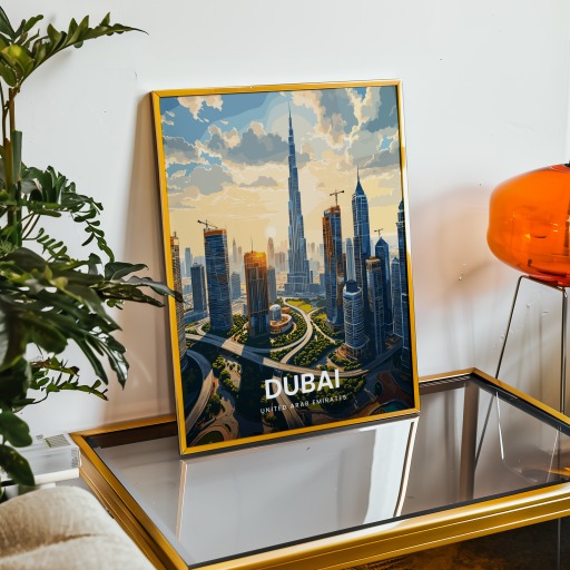 Dubai Travel Print - Vintage Travel Art Poster 9