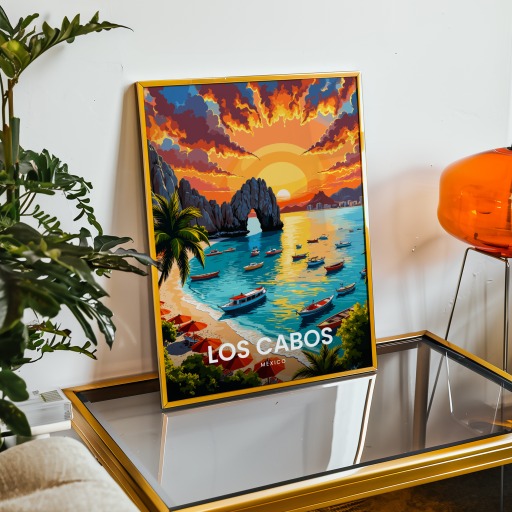 Los Cabos Travel Print - Vintage Travel Art Poster 9