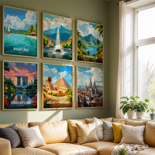 Great Pyramid of Giza Travel Print - Vintage Travel Art Poster 8