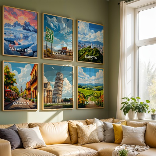 Tower of Pisa Travel Print - Vintage Travel Art Poster 7