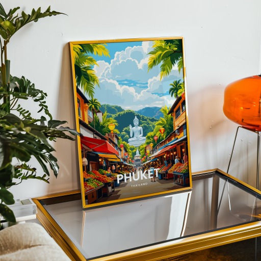 Phuket Travel Print - Vintage Travel Art Poster 9