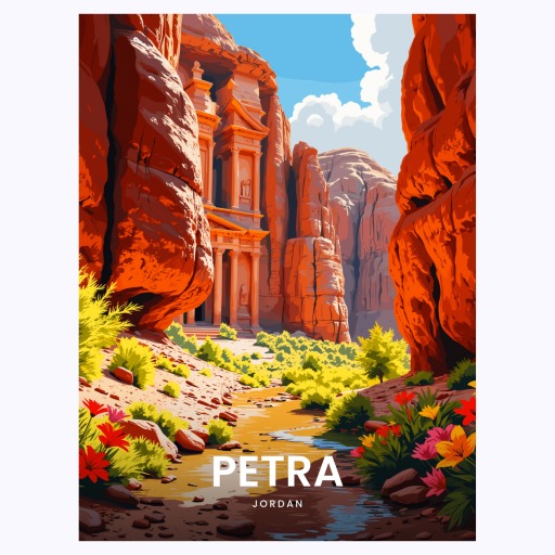 Petra Travel Print - Vintage Travel Art Poster 6