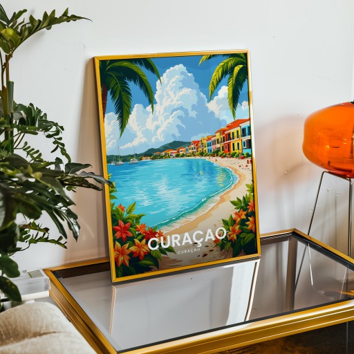 Curaçao Travel Print - Vintage Travel Art Poster 9