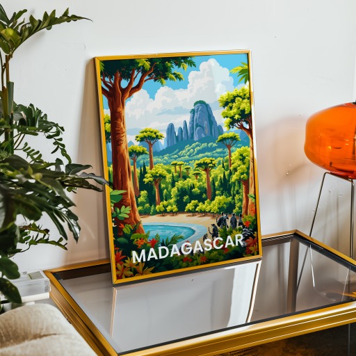 Madagascar Travel Print - Vintage Travel Art Poster 9