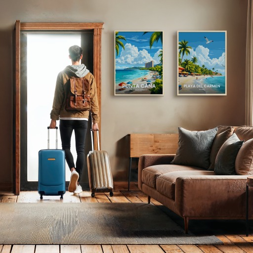 Punta Cana Travel Print - Vintage Travel Art Poster 11