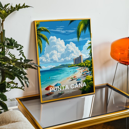 Punta Cana Travel Print - Vintage Travel Art Poster 9