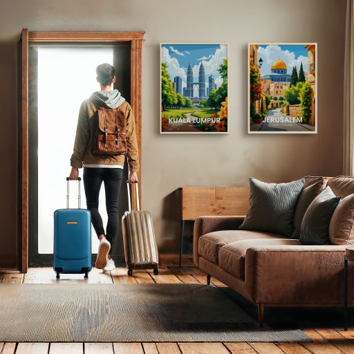 Kuala Lumpur Travel Print - Vintage Travel Art Poster 11