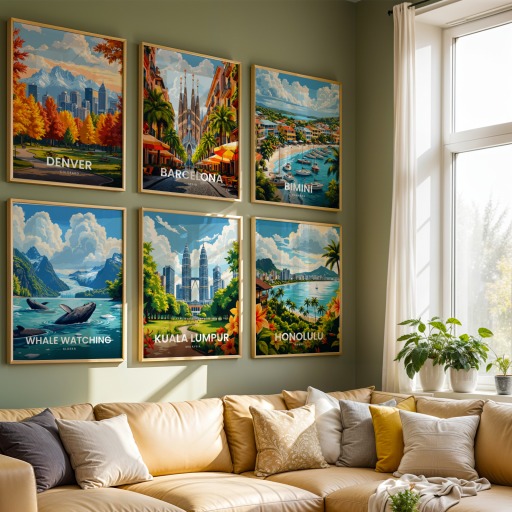 Kuala Lumpur Travel Print - Vintage Travel Art Poster 8