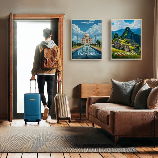 Taj Mahal Travel Print - Vintage Travel Art Poster 11