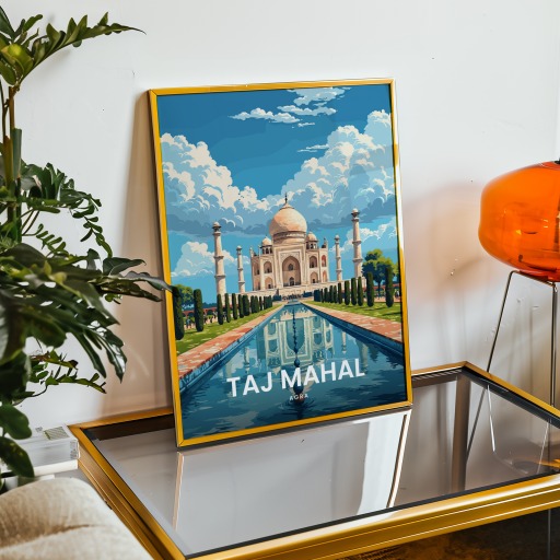 Taj Mahal Travel Print - Vintage Travel Art Poster 9