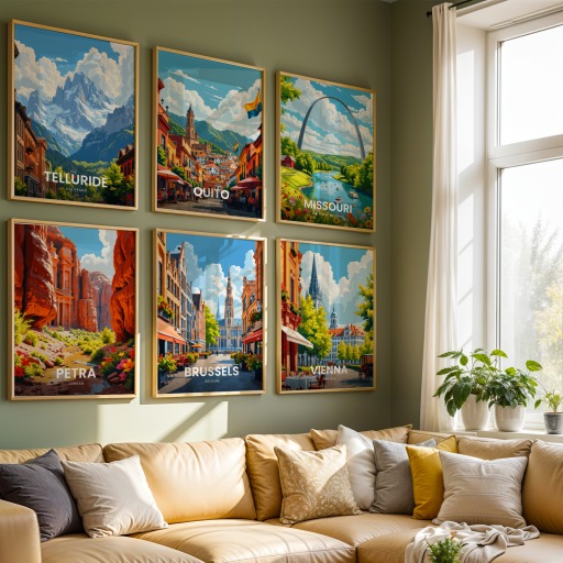 Brussels Travel Print - Vintage Travel Art Poster 8