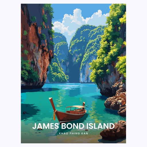 James Bond Island Travel Print - Vintage Travel Art Poster 6