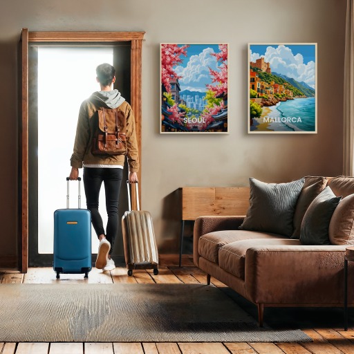 Seoul Travel Print - Vintage Travel Art Poster 11