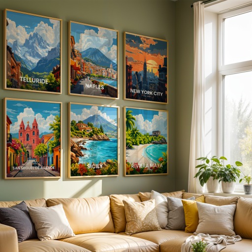 Sicily Travel Print - Vintage Travel Art Poster 8