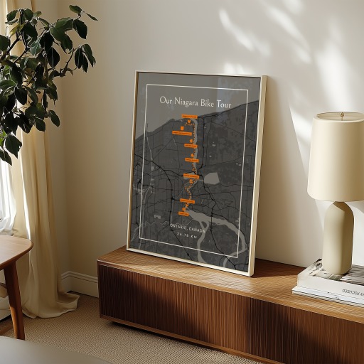 Our Niagara Falls Bicycle Ride Poster - Route Map 10