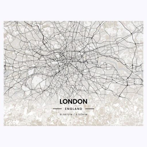 London in Light Poster - Street Map 6